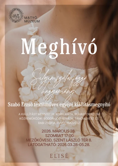  Selyemszálonfüggő hagyomány kiállítás 05.28-ig - Galéria kép 0 - Zsóry Liget Hotel